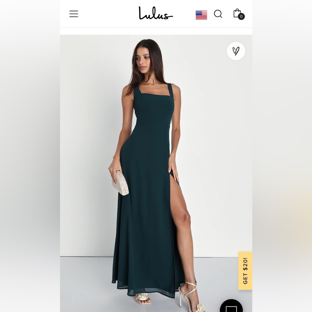 Lulu’s Remarkable Arrival Emerald Green Maxi Dress
